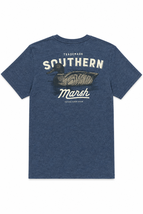 SEAWASH™ Tee - Vintage Duck Decoy - In Position - Washed Navy