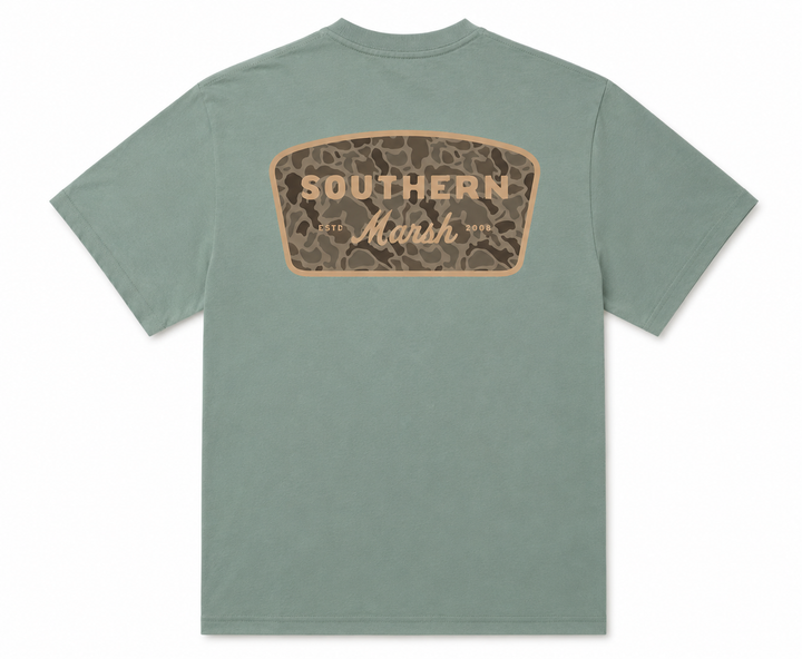 Branding Retro Camo Tee - Galicia Green