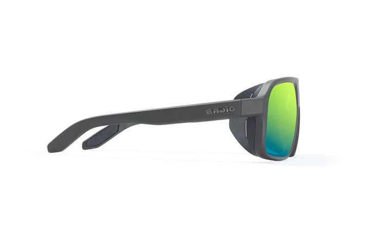 Cocho Graphite Matte Black with Green Mirror Glass Lenses