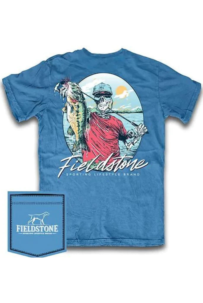 Bass Fisherman Tee - Flo Blue