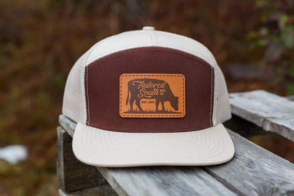 Cow Leather Patch Trucker - Tan/Brown