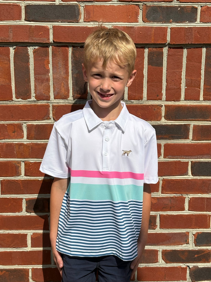 Youth Bogey Polo - White