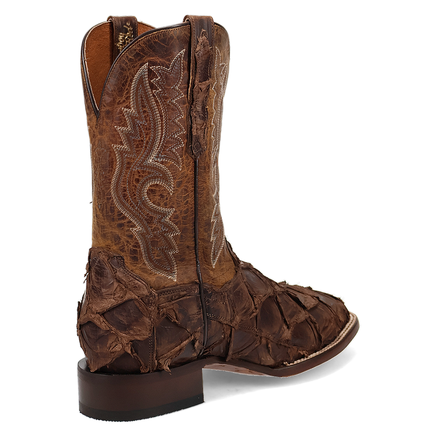 Raymond Pirarucu Square Toe Western Boot - Brown