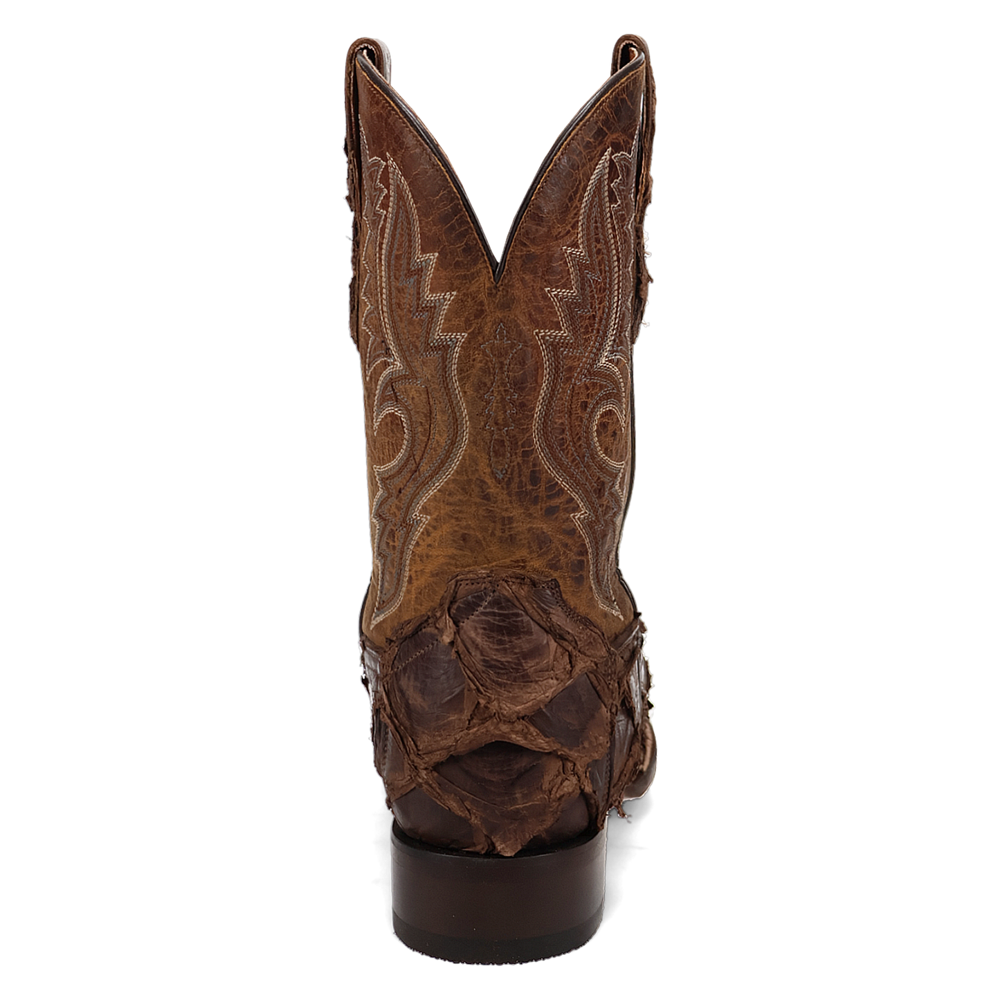 Raymond Pirarucu Square Toe Western Boot - Brown