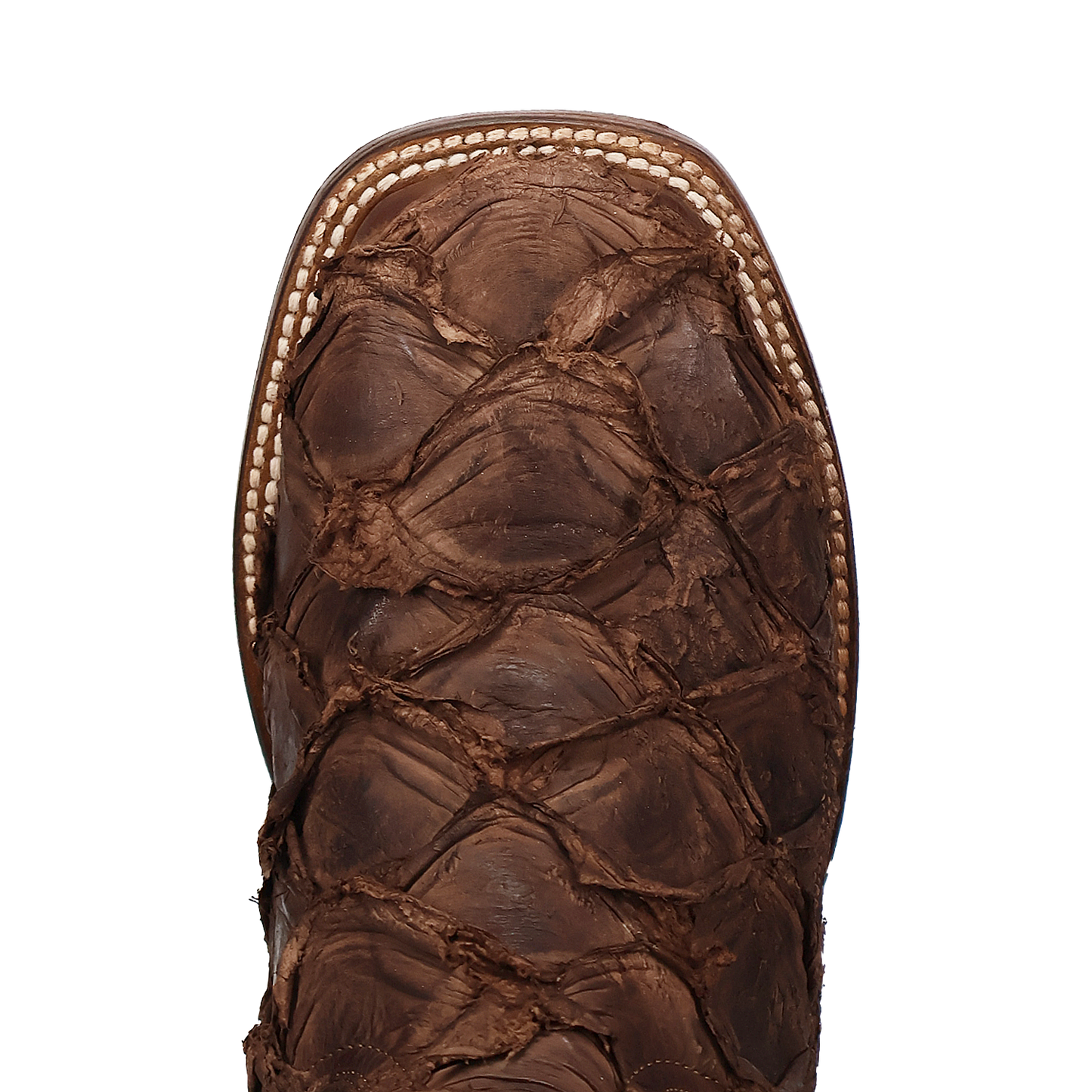 Raymond Pirarucu Square Toe Western Boot - Brown