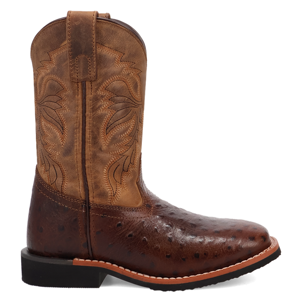 Jet Childrens Ostich Print Boot - Chocolate