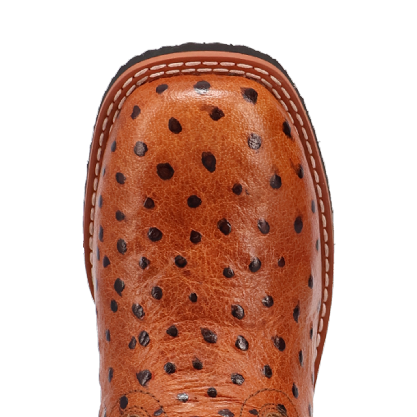 Jet Childrens Ostich Print Boot - Cognac