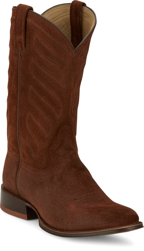 Amado 12" Suede Western Boot - Cognac