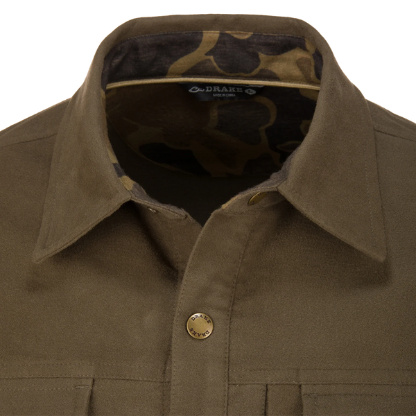 Delta Moleskin Shirt Jacket - Crocodile Brown