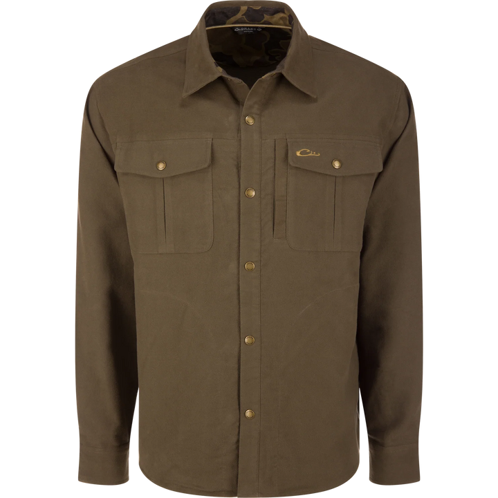 Delta Moleskin Shirt Jacket - Crocodile Brown