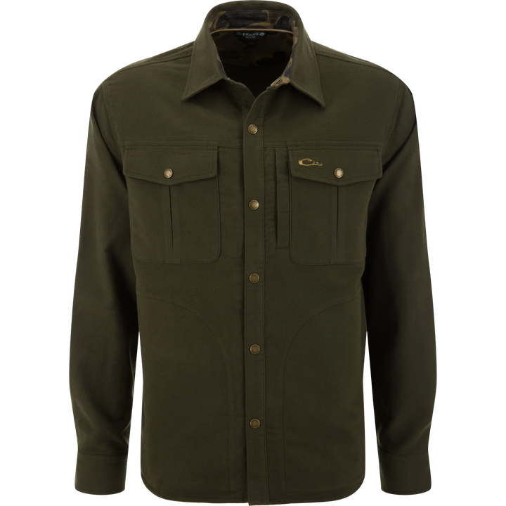 Delta Moleskin Shirt Jacket - Forest Night