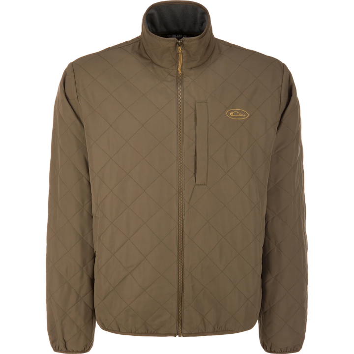 Delta Fleece-Lined Quilted Jacket - Crocodile Brown