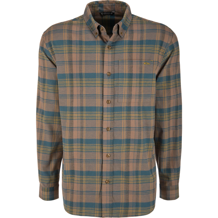 Autumn Flannel Shirt - Blue Wing Plaid