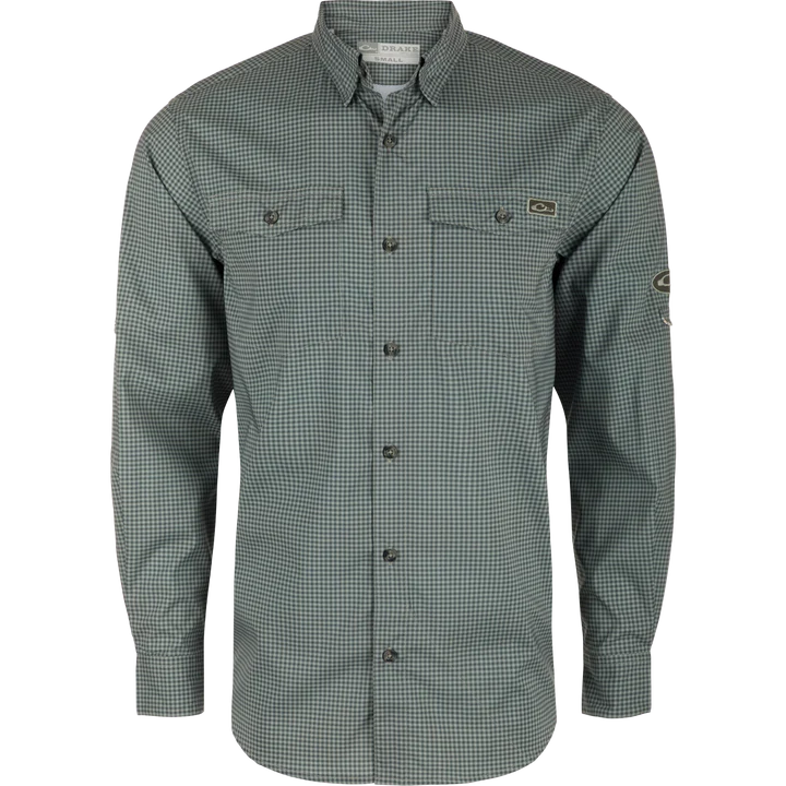 Frat Gingham Check Button Down - Dark Shadow Tonal