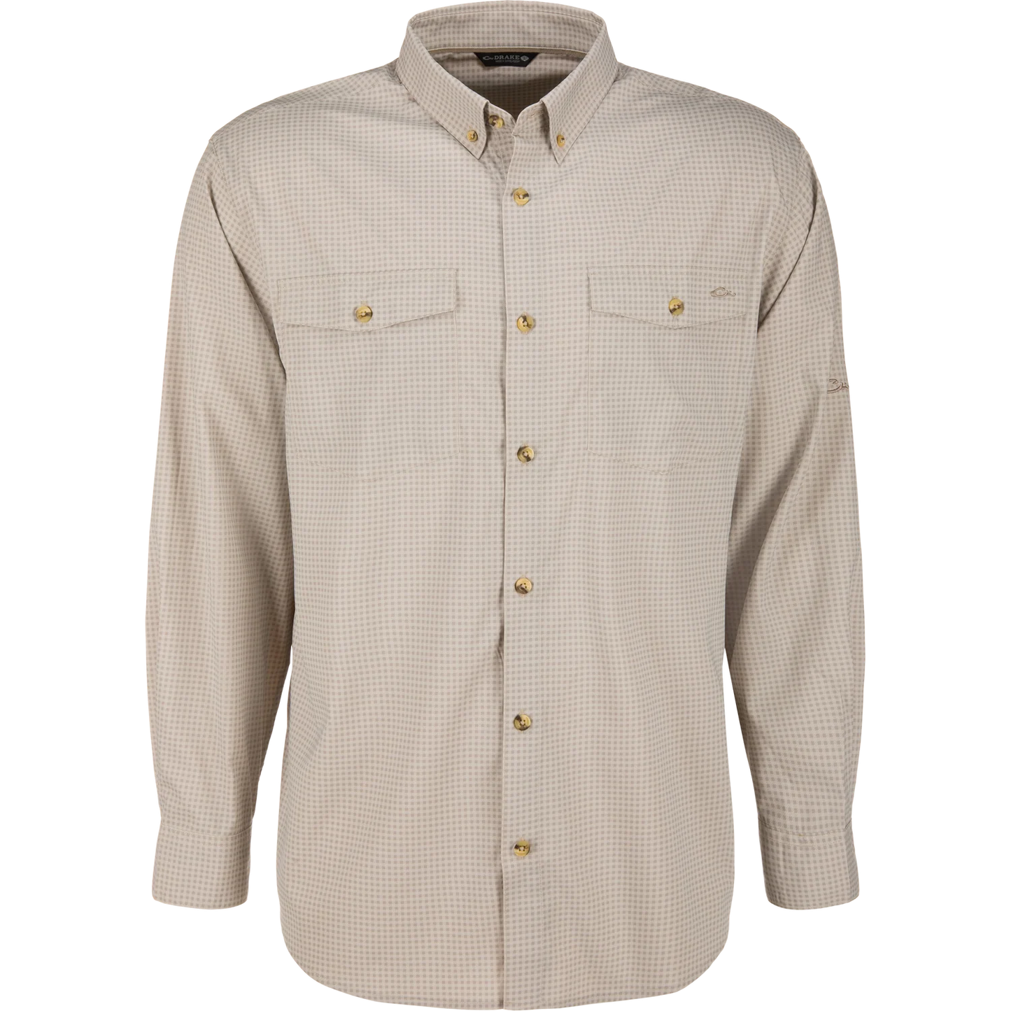 Frat Gingham Check Button Down - Khaki Gingham