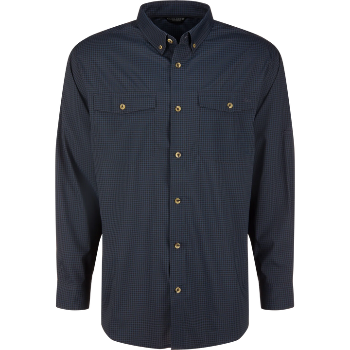 Frat Gingham Check Button Down - Navy Gingham