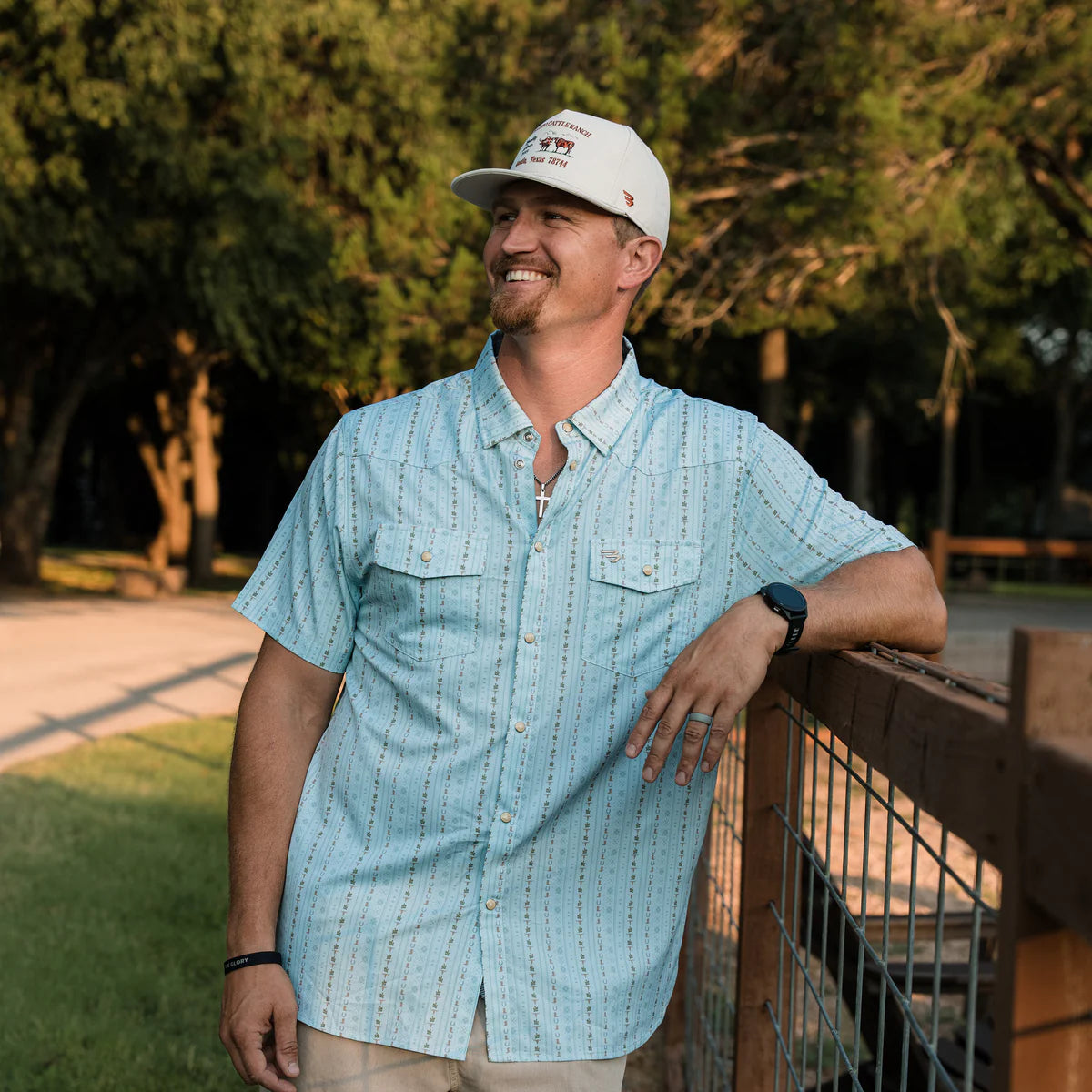 Performance Western Shirt - BURLEBO Ranch - Blue Jean