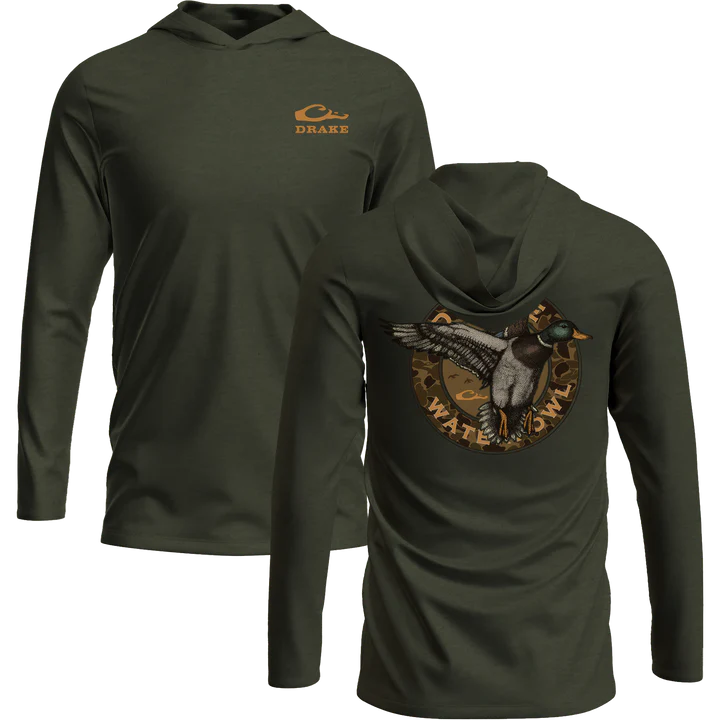 Circle Mallard Long Sleeve Graphic Hoodie T-Shirt