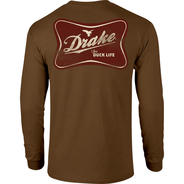 The Drake Life Long Sleeve Tee- Golden Pecan Dark Heather