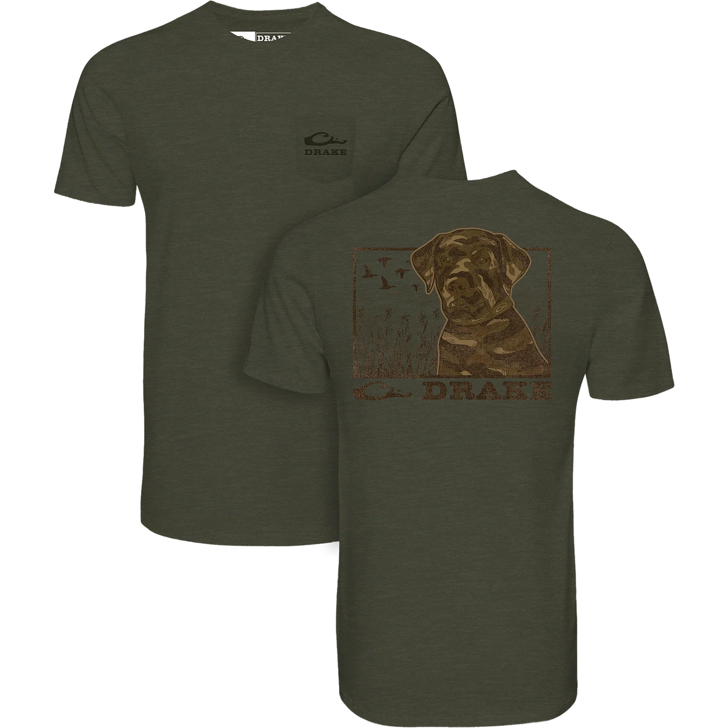 Chocolate Lab Tee - Olive