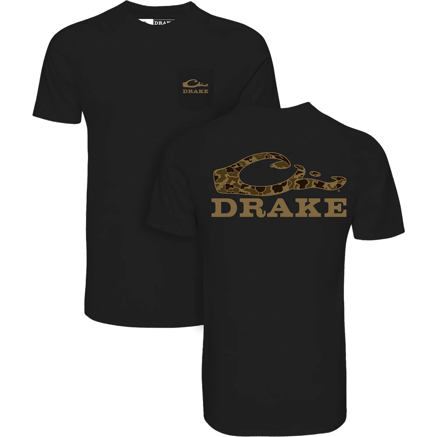 Drake Stacked Logo Old School Tee - Black