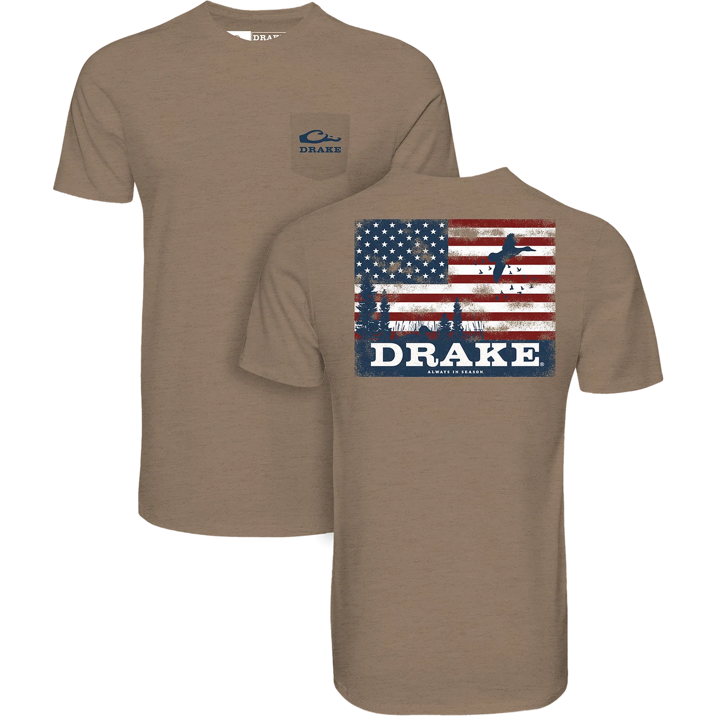 Americana Scenic Flag T-Shirt - Savanna Tan