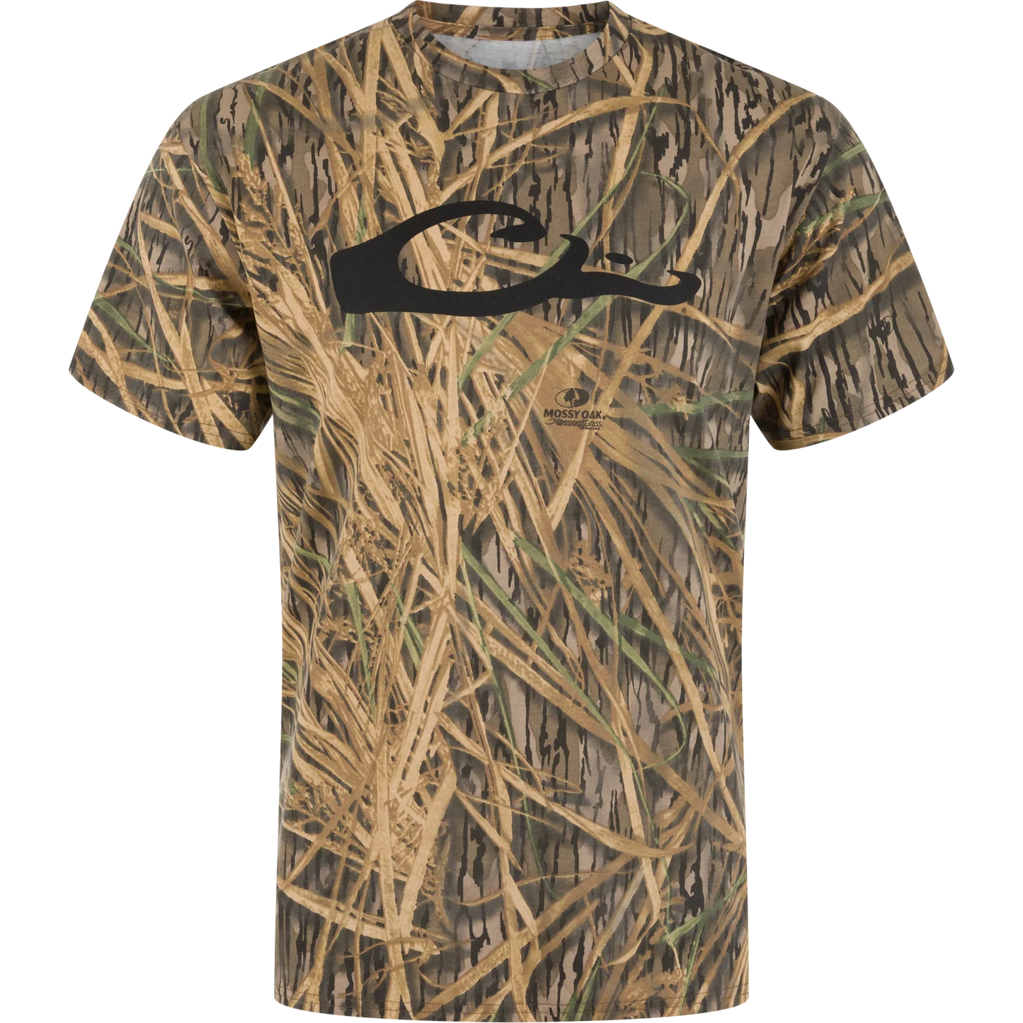 Drake Camo Graphic Logo T-Shirt - Mossy Oak Original Shadow Grass