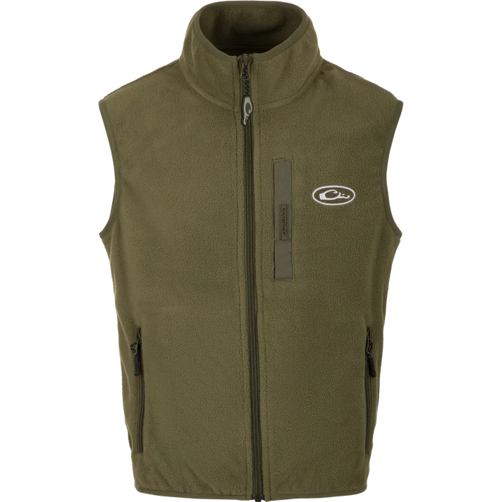 Youth Camp Fleece Vest Olive