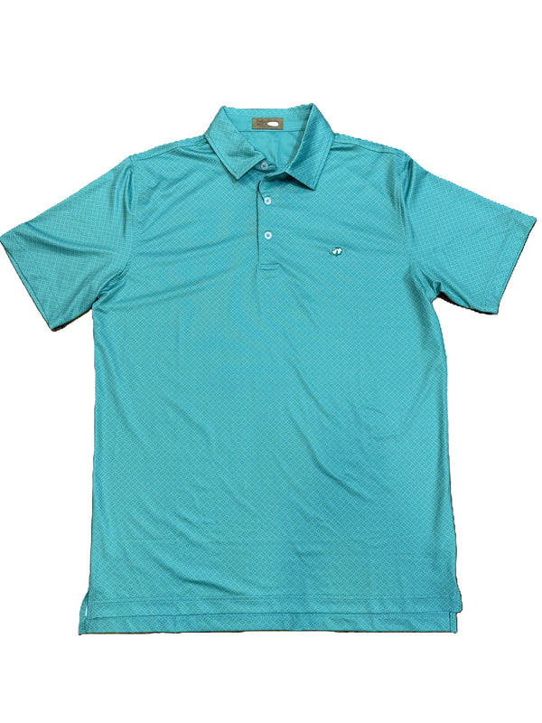 Cotton Performance Polo - Palm Blue
