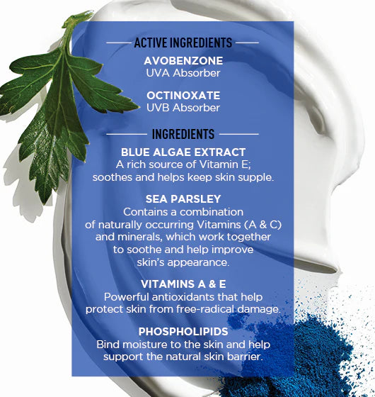 Double-Duty Face Moisturizer SPF 20 - Blue Algae Extract & Sea Parsley 8.5 oz