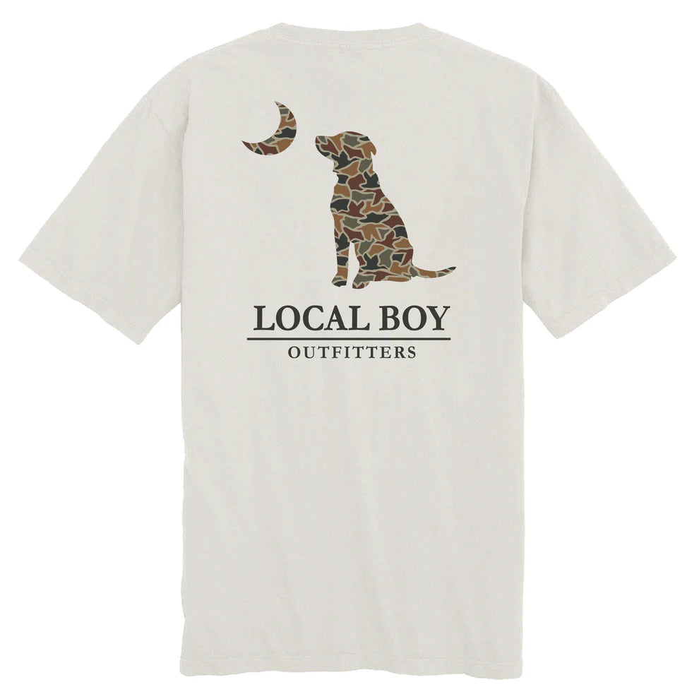 Duck Camo Dog & Moon Tee - Silver