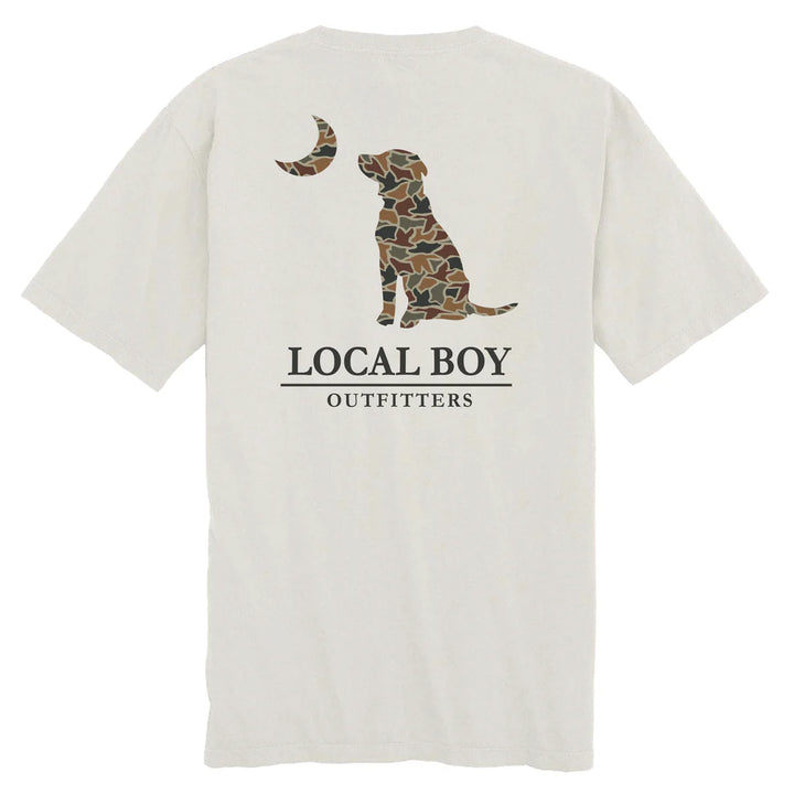 Duck Camo Dog & Moon Tee - Silver
