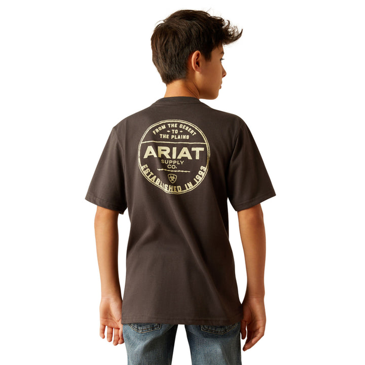 Youth Ariat Explore Circle Tee - Vintage Black