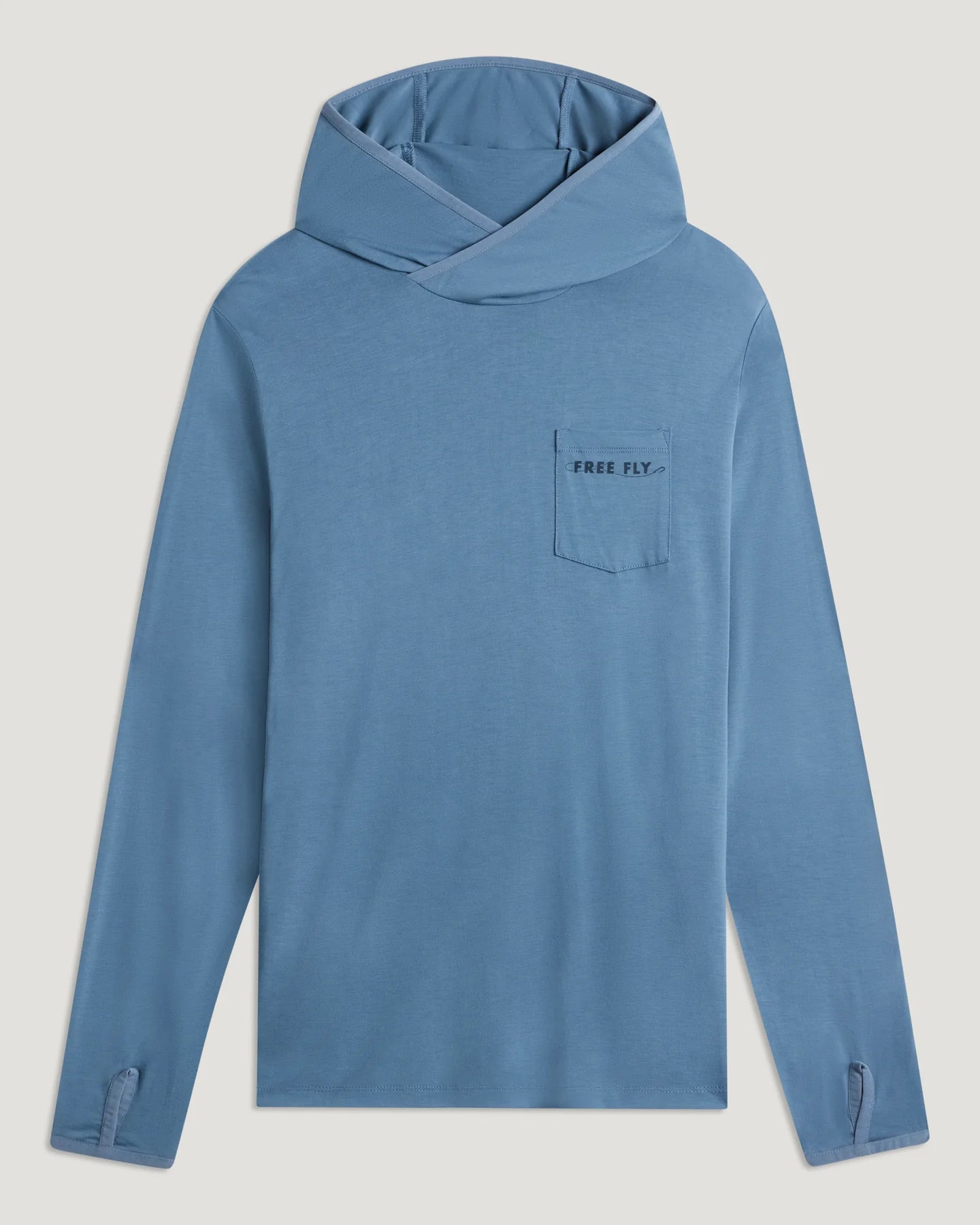 Men's Bamboo Lightweight Graphic Hoodie - Pacific Blue
