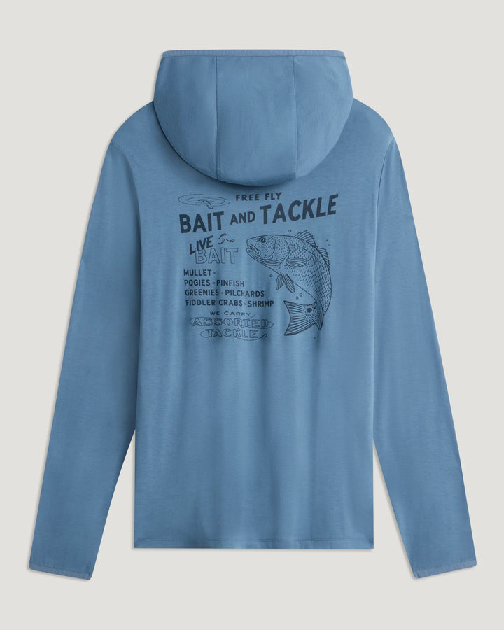 Men's Bamboo Lightweight Graphic Hoodie - Pacific Blue