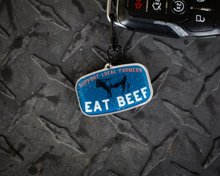 Eat Beef Keychain