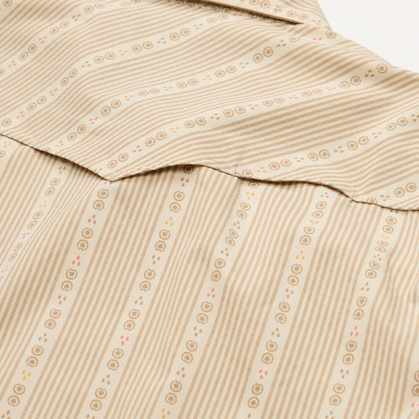 H Bar B Tech Longsleeve - Mosquero Stripe - Brown Rice