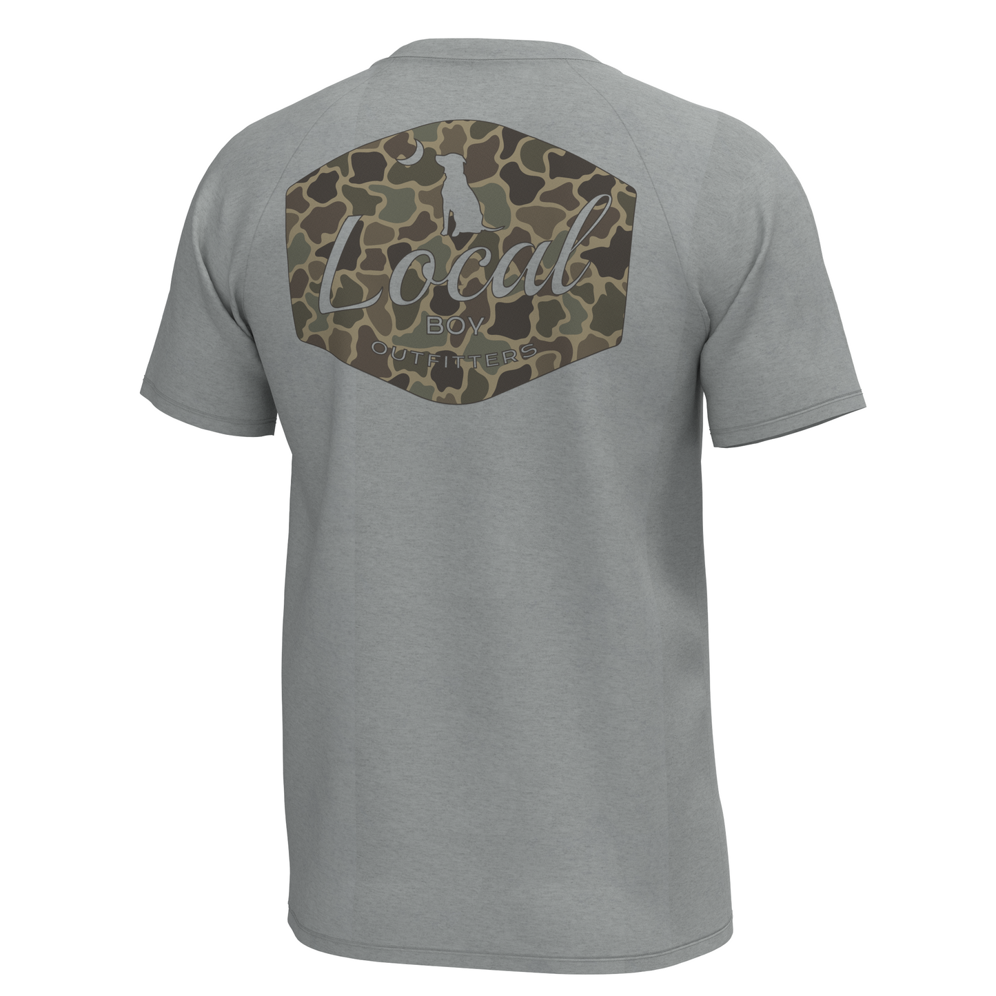 Youth Graphic S/S Heather Blend Crew - Brush Camo