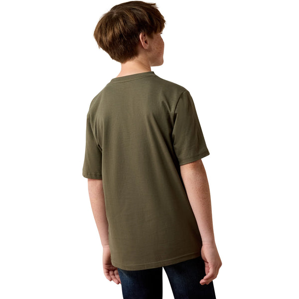 Youth Wild Creek Camo Tee - Army Green