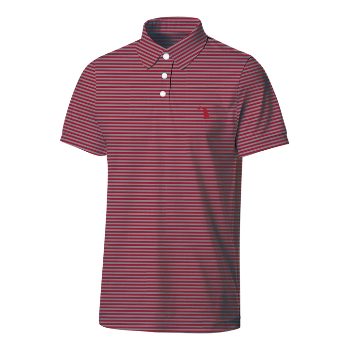 Collegiate Palms Polo - Crimson/Gray