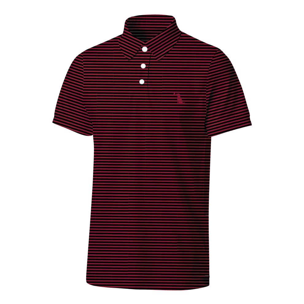 Collegiate Palms Polo - Garnet/Black