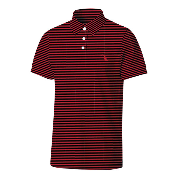 Collegiate Palms Polo - Red & Black
