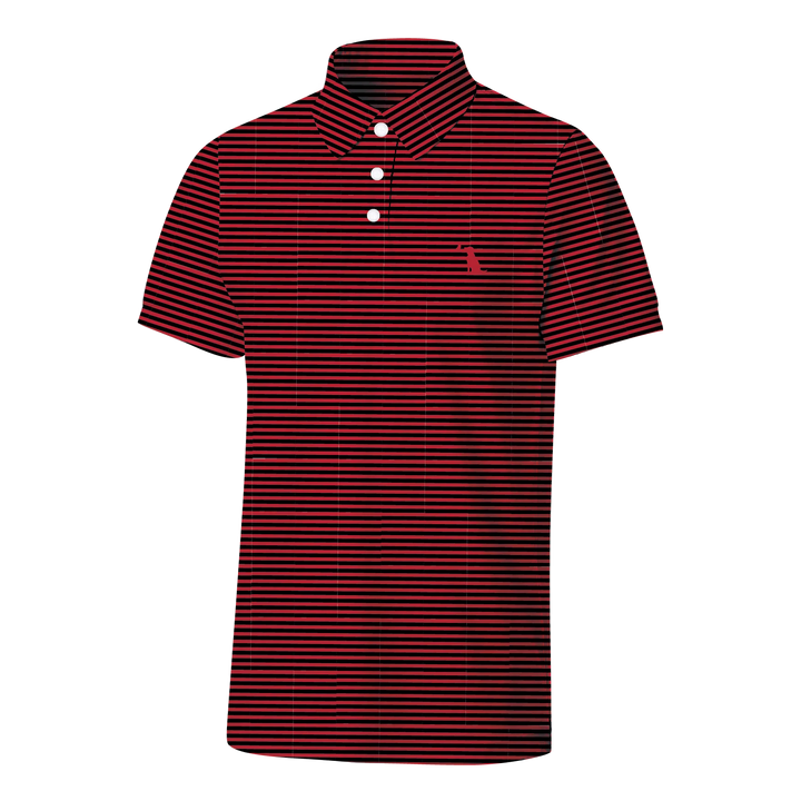 Collegiate Palms Polo - Red & Black