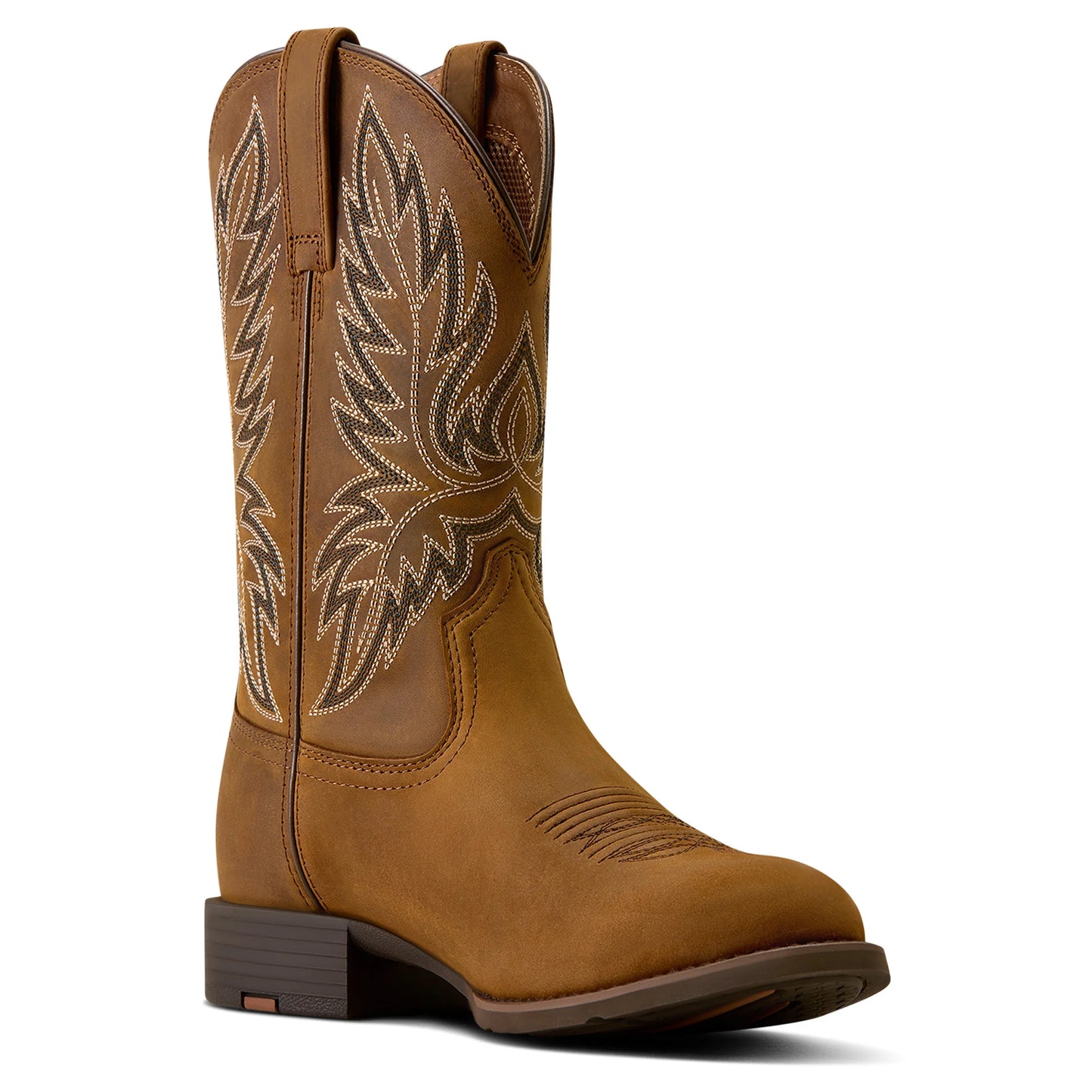 Ariat Men's Sport Stockman U Toe Cowboy Boot - Distressed Brown