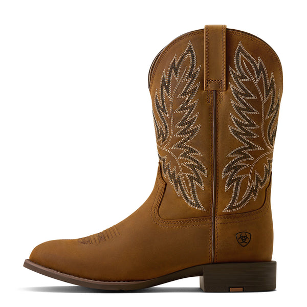 Ariat Men's Sport Stockman U Toe Cowboy Boot - Distressed Brown
