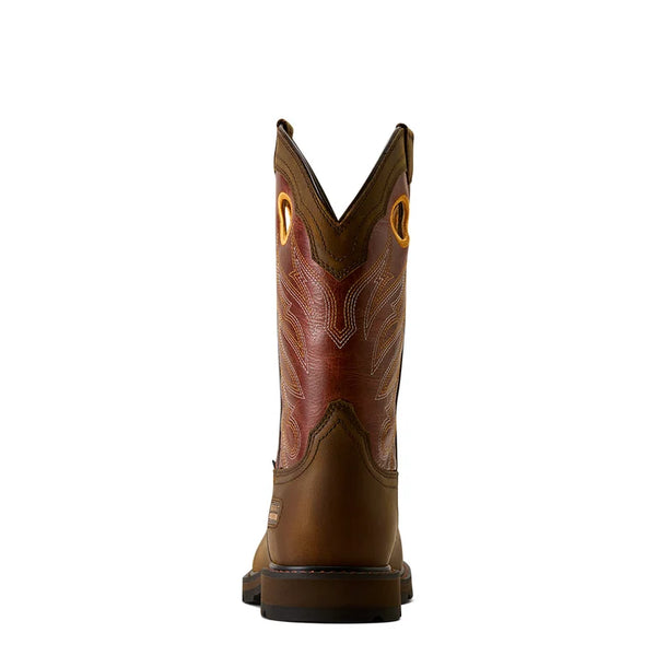 Ariat Groundwork Steel Toe Men's Wide Square Toe Work Boots - Brown