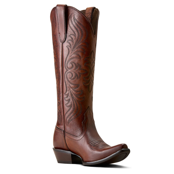 Ariat Ladies Calera Leather X Toe Western Boot - Whiskey