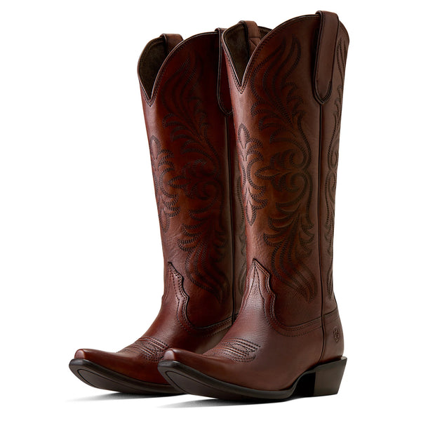 Ariat Ladies Calera Leather X Toe Western Boot - Whiskey