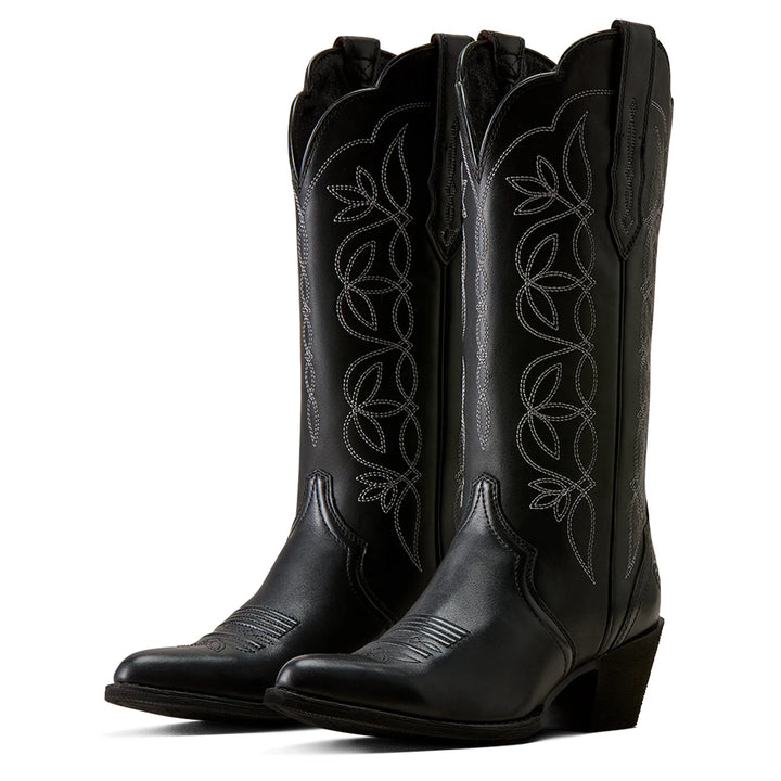 Ariat Women's Heritage Blossom J Toe Western Boot - Black