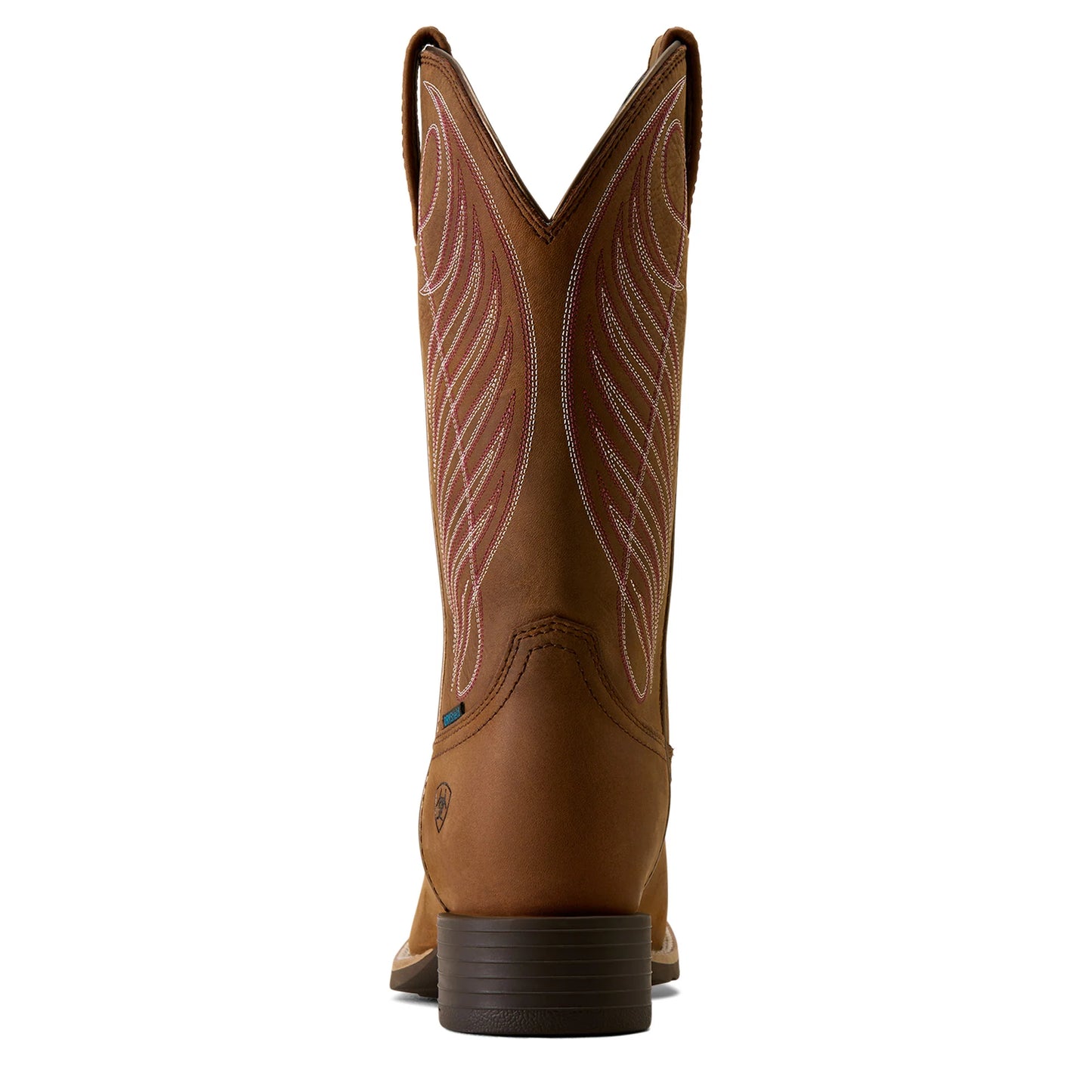 Ariat Ladies Round Up Waterproof Wide Square Toe Boot - Reliable Brown